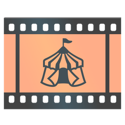 circus tent and film frames