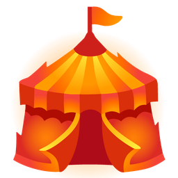 circus tent and fire