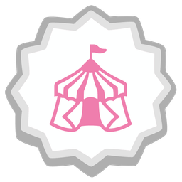 circus tent and fish cake with swirl