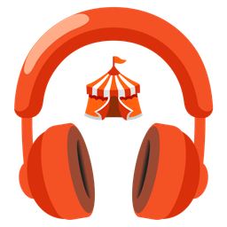circus tent and headphone