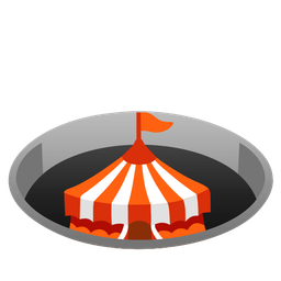 circus tent and hole