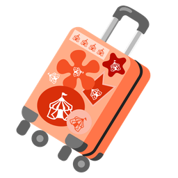 circus tent and luggage