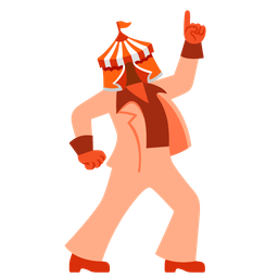 circus tent and mirror ball