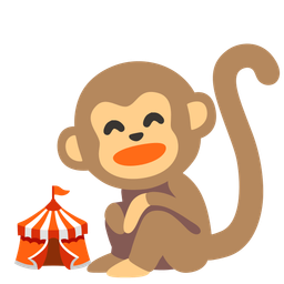 circus tent and monkey face