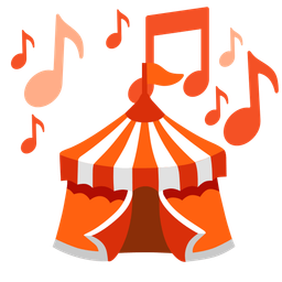 circus tent and musical notes