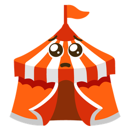 circus tent and pleading face