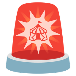 circus tent and police car light