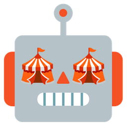 circus tent and robot