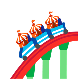 circus tent and roller coaster