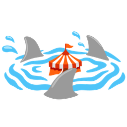 circus tent and shark