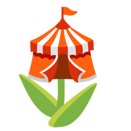 circus tent and tulip