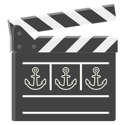 clapper board and anchor