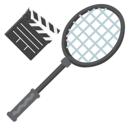 clapper board and badminton