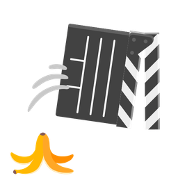 clapper board and banana