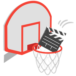 clapper board and basketball
