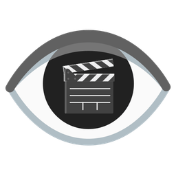 clapper board and eye