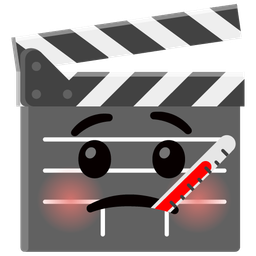 clapper board and face with thermometer