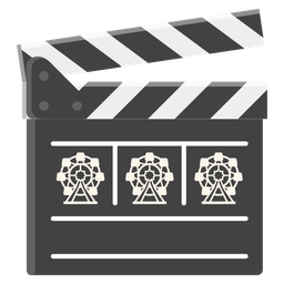 clapper board and ferris wheel