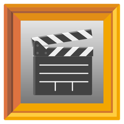 clapper board and framed picture