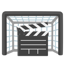 clapper board and goal net