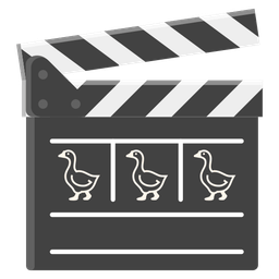 clapper board and goose