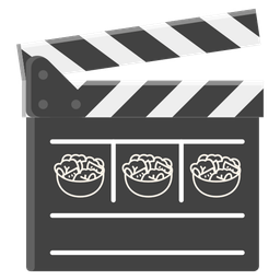 clapper board and green salad