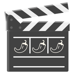 clapper board and hot pepper