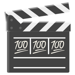 clapper board and hundred points