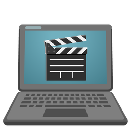 clapper board and laptop