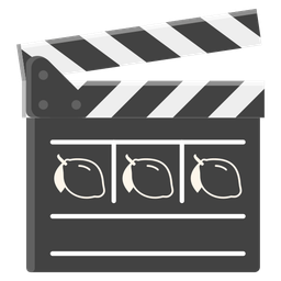 clapper board and lemon