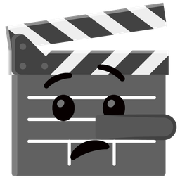 clapper board and lying face