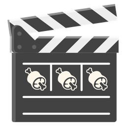 clapper board and meat on bone