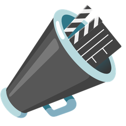 clapper board and megaphone