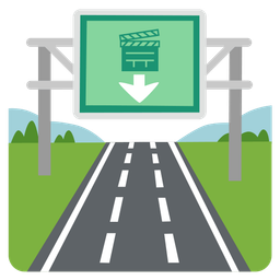 clapper board and motorway