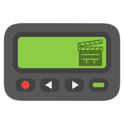 clapper board and pager