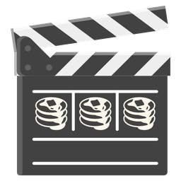 clapper board and pancakes