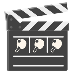 clapper board and ping pong