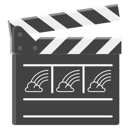 clapper board and rainbow