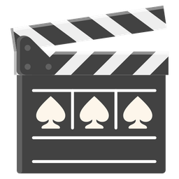 clapper board and spade suit