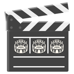 clapper board and stadium