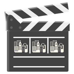 clapper board and sunset