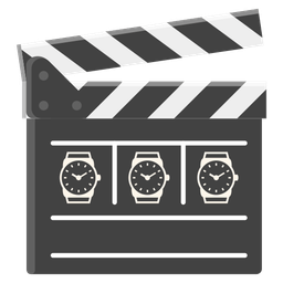 clapper board and watch