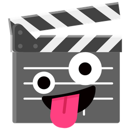Clapper board and Zany face