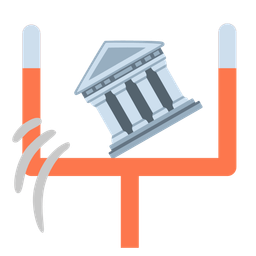 Classical building and American football