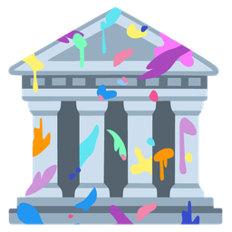 Classical building and Artist palette