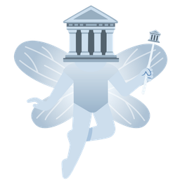 Classical building and Butterfly