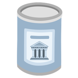 Classical building and Canned food