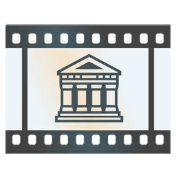 Classical building and Film frames