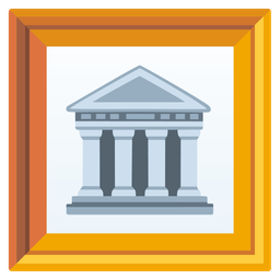 Classical building and Framed picture