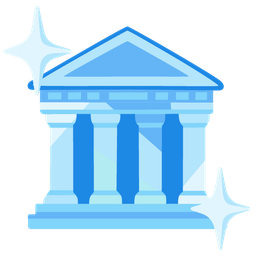 Classical building and Gem stone